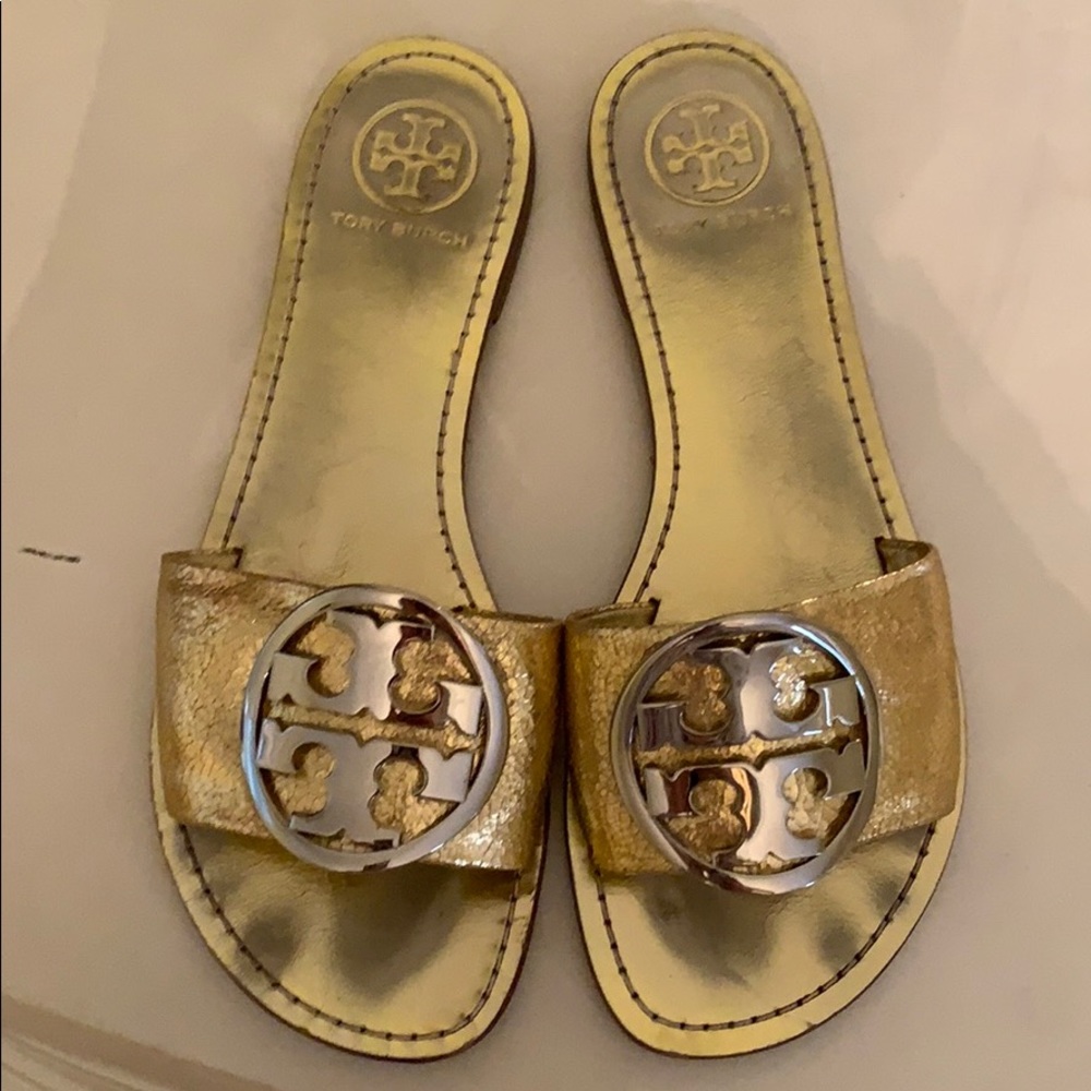 Gold Tory Burch Sandals women size 6.5